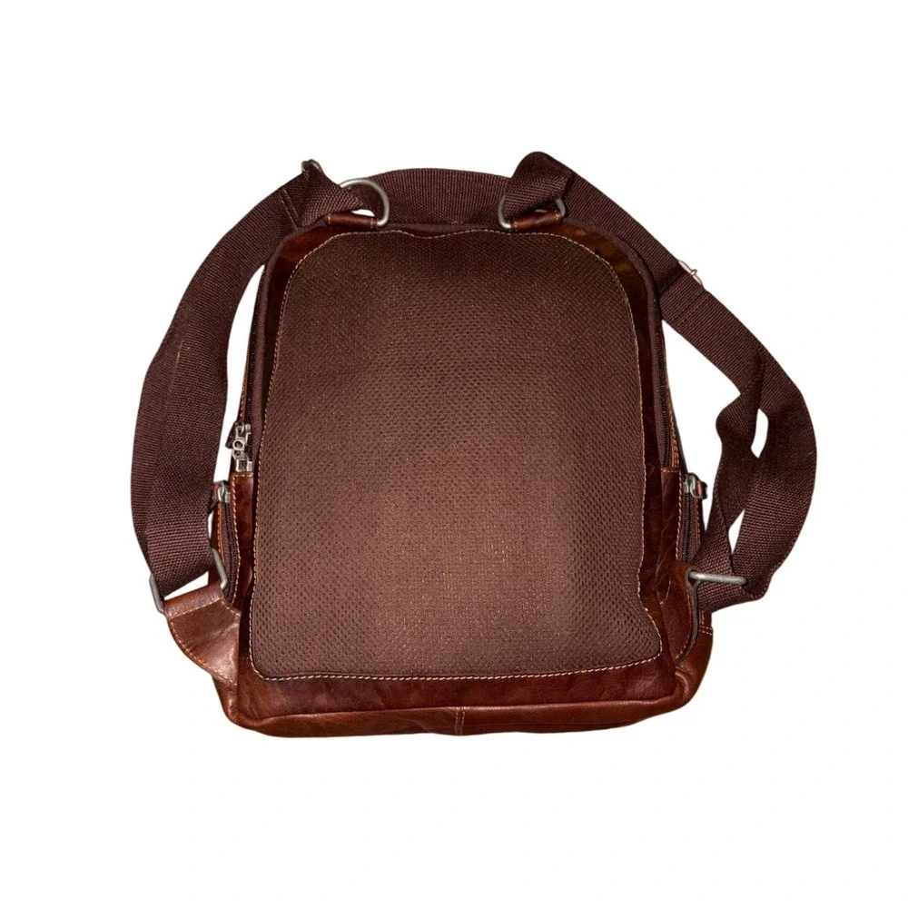 Jack Georges Voyager Compact Convertible Backpack Crossbody Brown‎